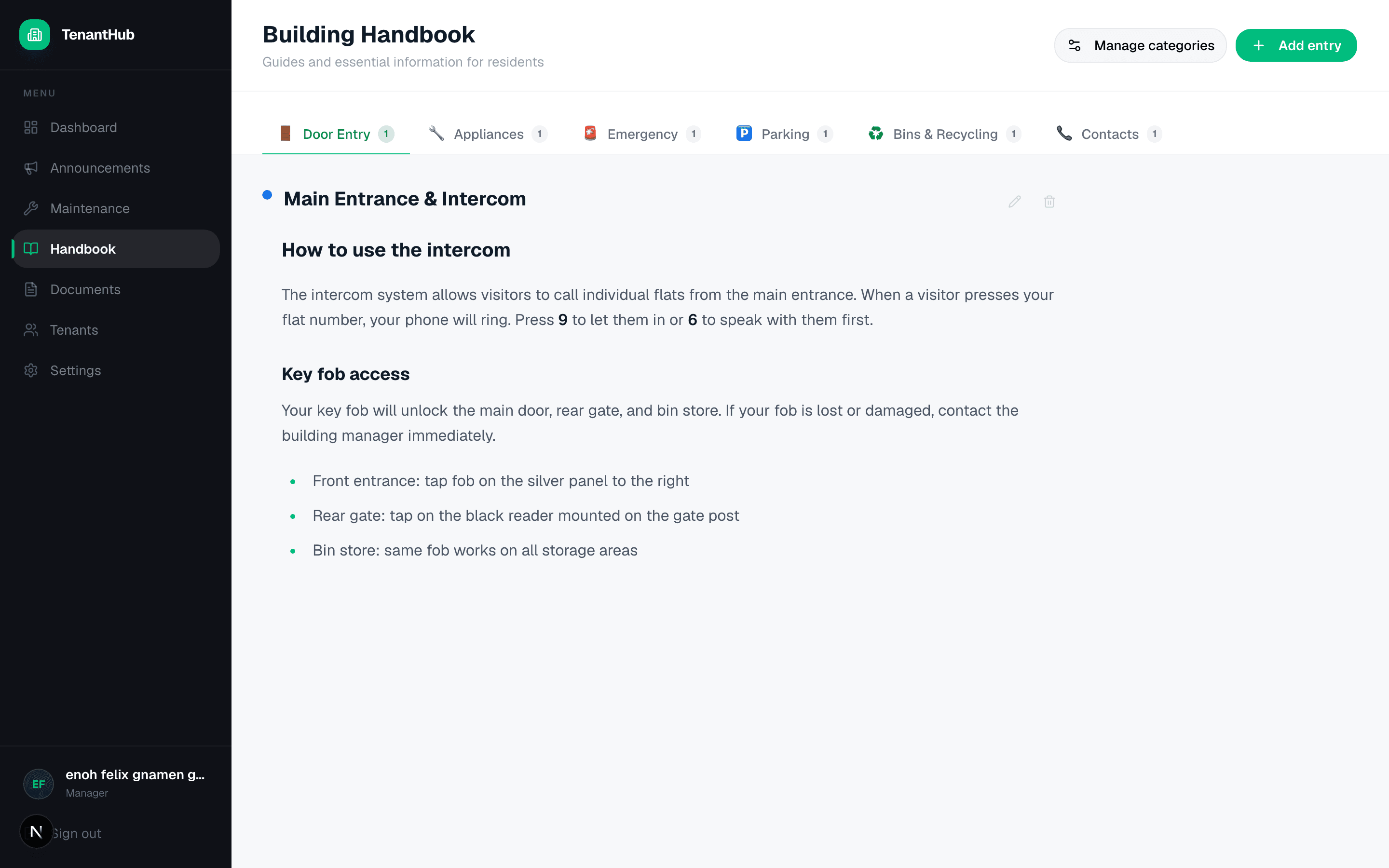 TenantHub Handbook